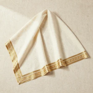Tilla Gold Bordered Woolen Shawl